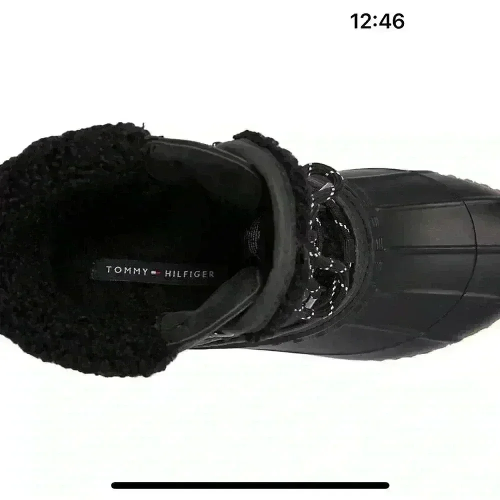 Tommy Hilfiger Duck Boots. New With Tags. Womens Size 6. Black - Picture 7 of 7
